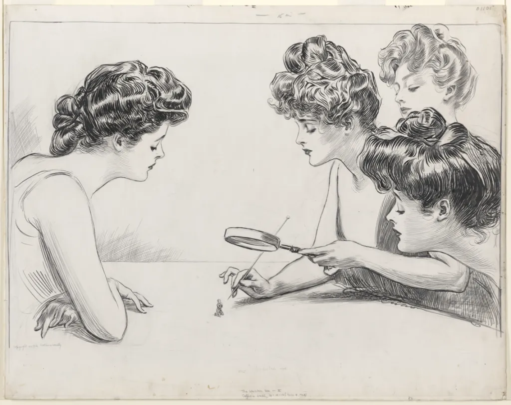 The Weaker Sex II, Victorian illustration of women's fashion