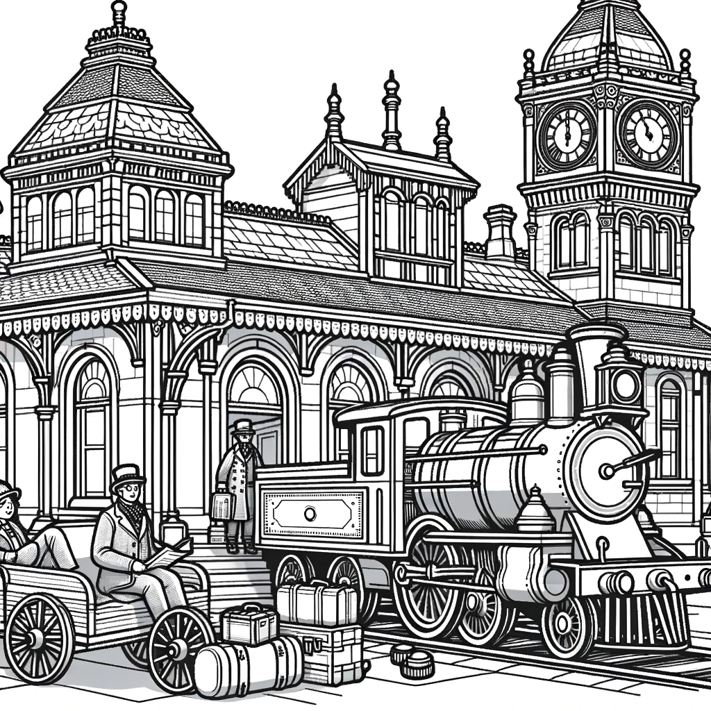 victorian coloring page 8