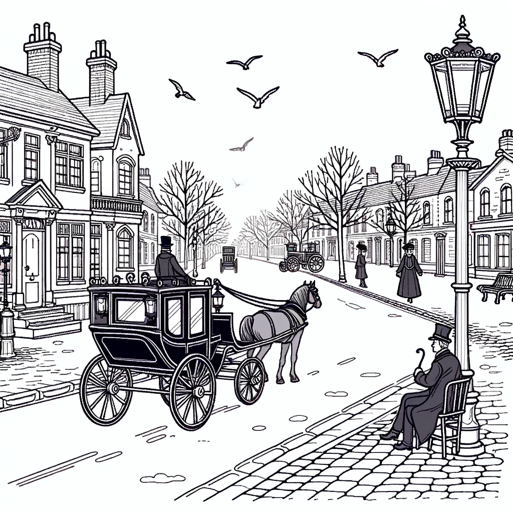 victorian coloring page 7